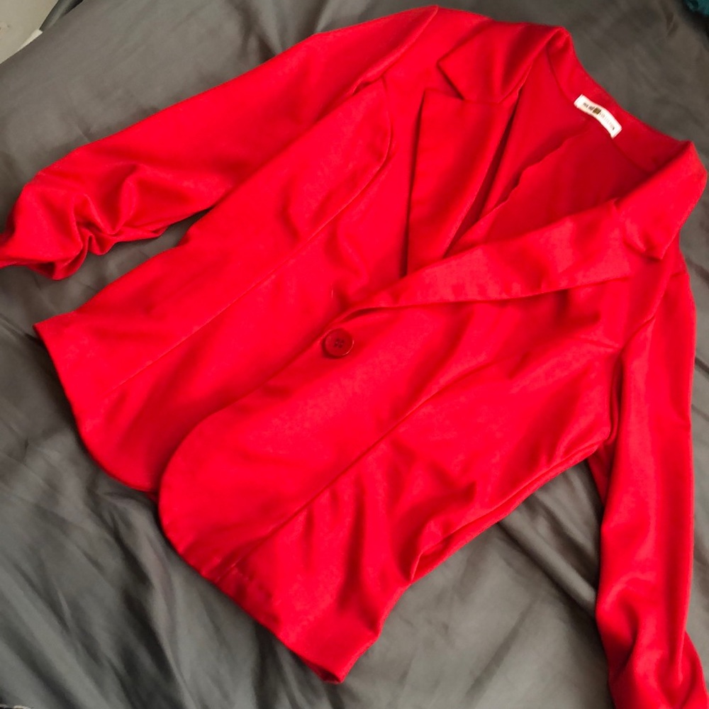 Brand new red blazer.